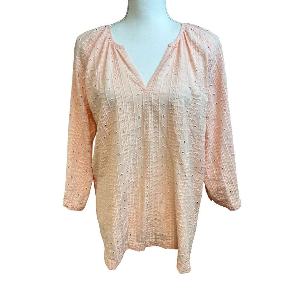 BARBOUR Overboard Top Sz 10 Eyelet Lace  Boho Coastal Cottage Coquette Girly